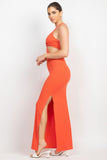 ROBE LONGUE DÉCOUPÉE