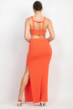 ROBE LONGUE DÉCOUPÉE