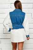 VESTITO IN DENIM CAMICIA MINI MANICA LUNGA