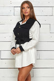 VESTITO IN DENIM CAMICIA MINI MANICA LUNGA