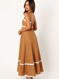 ROBE LONGUE À BRETELLES SPAGHETTI