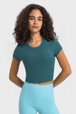 T-SHIRT SPORTIVA A MANICA CORTA CON SCOLLO ROTONDO