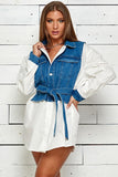 VESTITO IN DENIM CAMICIA MINI MANICA LUNGA