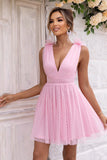 ROBE MINI EN MAILLE SANS MANCHES DOS OUVERT