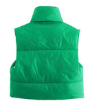 GILET BOUFFANT VERT