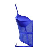 ABITO LUNGO IN RASO CON TAGLIO A CORSETTO ALLISON