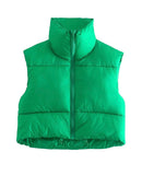 GILET BOUFFANT VERT