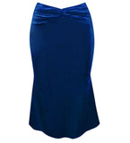 GONNA A SFERA IN VELLUTO BLU REALE