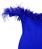 ABITO MIDI CORSETTO PIUME FIONA