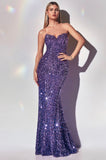 ROBE BUSTIÈRE À PAILLETTES EN COEUR