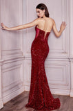 ROBE BUSTIÈRE À PAILLETTES EN COEUR