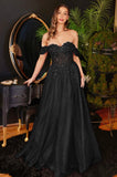 LACE A LINE OFF SHOULDER GOWN