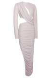 ROBE LONGUE DÉCOUPÉE EN JERSEY MÉTALLISÉ PAYTON