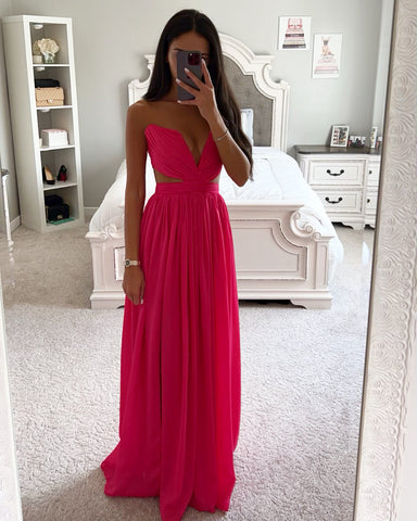 ABITO LUNGO IN CHIFFON DI SETA ELLA