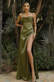 OLIVE CORSET GOWN