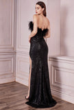 ABITO IN PELLICCIA CON PAILLETTES