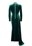 ROBE EN VELOURS ÉMERAUDE