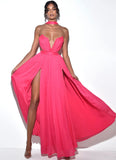 ABITO LUNGO IN CHIFFON DI SETA ELLA