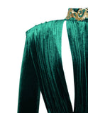 ROBE EN VELOURS ÉMERAUDE