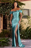 ABITO IN RASO BLU ROBIN