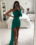 ABITO MINI DRAPPEGGIATO VERDE PRINCIPESSA