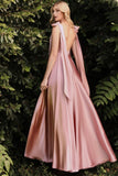 ROBE EN SATIN DOUX A LINE
