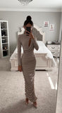 ROBE LONGUE DÉCOUPÉE EN JERSEY MÉTALLISÉ PAYTON