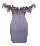 ABITO CORSETTO CON PIUME FIONA MINI
