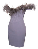ABITO CORSETTO CON PIUME FIONA MINI