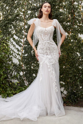 mesh corset wedding dress Eleven Lace Corset Wedding Dress | Sheer Fit & Flare Bridal Gown
