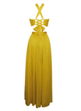 ABITO LUNGO IN CHIFFON DI SETA ELLA