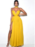 ABITO LUNGO IN CHIFFON DI SETA ELLA