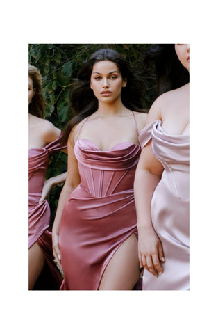 ABITO CORSETTO ROSA MALVA