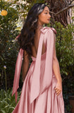 ROBE EN SATIN DOUX A LINE