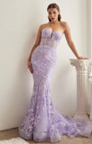 STRAPLESS BUTTERFLY GOWN