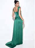 ROBE EN SATIN ÉMERAUDE CHÉRIE