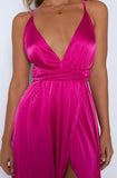 ABITO LUNGO ROSSO ROSA