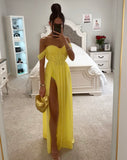 ABITO LUNGO GIALLO