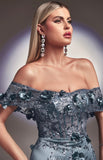 ROBE AJUSTÉE À ÉPAULES DÉNUDÉES À MOTIF FLORAL