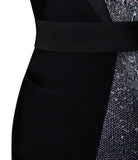 HALF SHINY HALF BLAZER MINI DRESS
