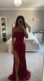 ROBE EN SATIN BORDEAUX