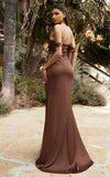 ROBE EN SATIN BORDEAUX