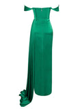 ROBE EN SATIN ÉMERAUDE CHÉRIE