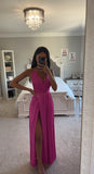 ABITO LUNGO ROSSO ROSA