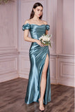 ABITO IN RASO BLU ROBIN